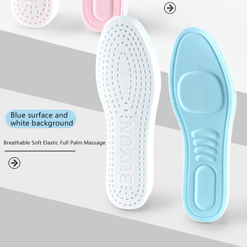 1Pair Soft Memory Foam Insoles Unisex Soft Sports Running Shoes Inserts Sweat-Absorbing Breathable Deodorant Cushion Shoe Pad