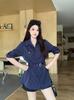 Spring 2026 Plus Size Women's Striped Slimming Long-Sleeve Shirt