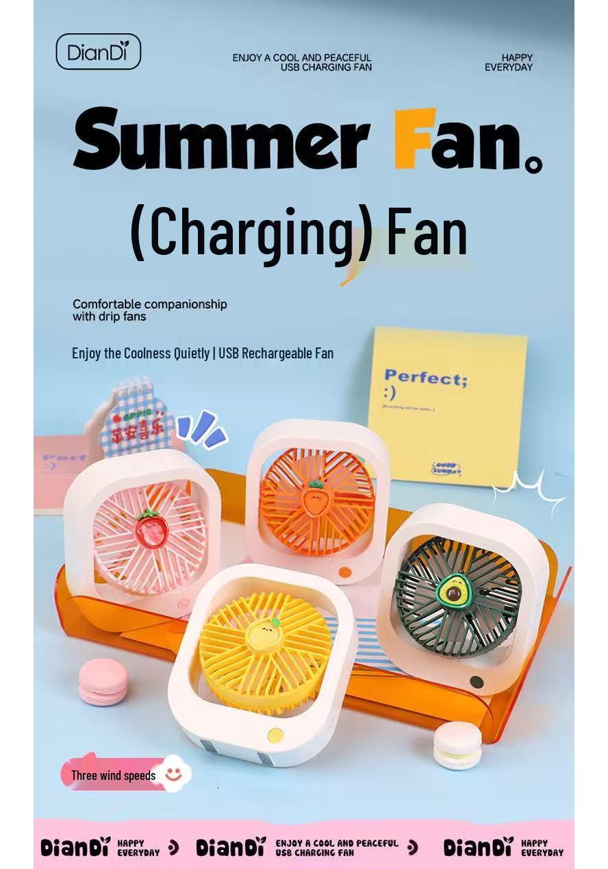 Cute Creative USB-Charging Silent Mini Desktop Fan for Office & Dorm 1