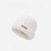 Warm Plush Pullover Hat Plush Winter Cap Fashion Stripe Hat  Safety Helmet