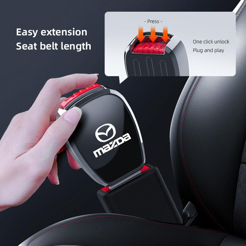 Car Seat Belt Clip Extender Customization Emblem Accessories For Mazda 3 6 CX5 2 CX3 CX9 MX5 RX8 Axela Demio Atenza MS GJI GH