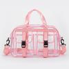 Zipper Solid Color PVC Travel Duffels 2026 Hot Sale Simple Large Capacity Casual Shoulder Bag Soft Trendy Western Style Handbag
