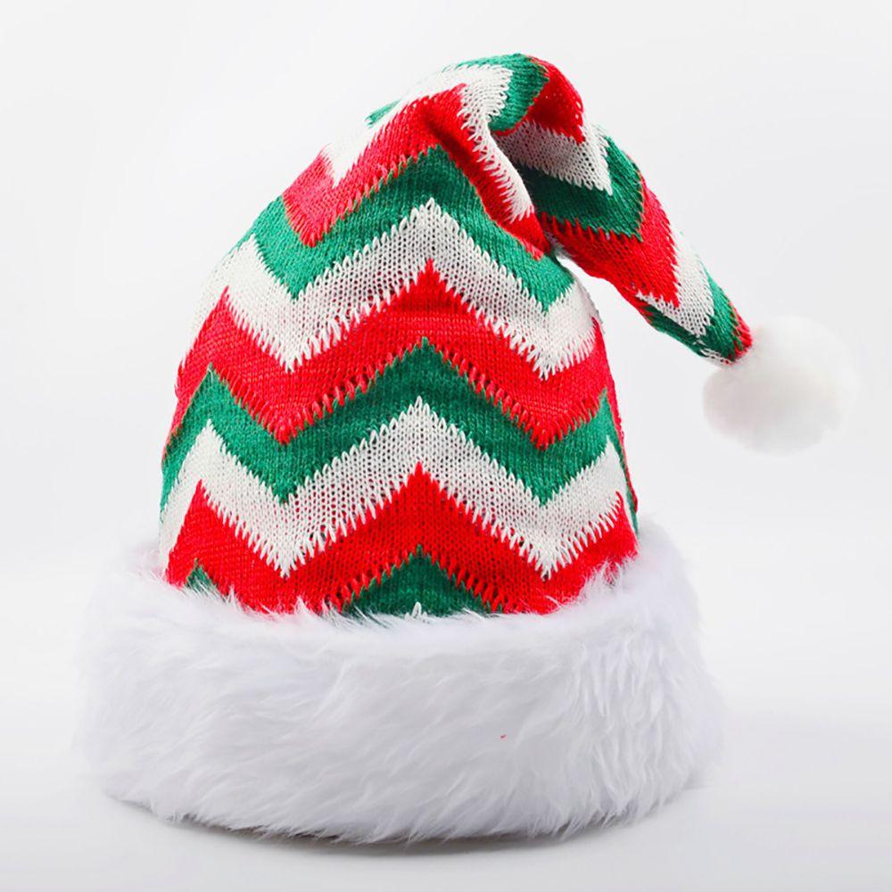 Cute Korean Plush Plaid Kids Adult Snowflake Children Hat Warm Cap Christmas Hat Santa Claus Hat