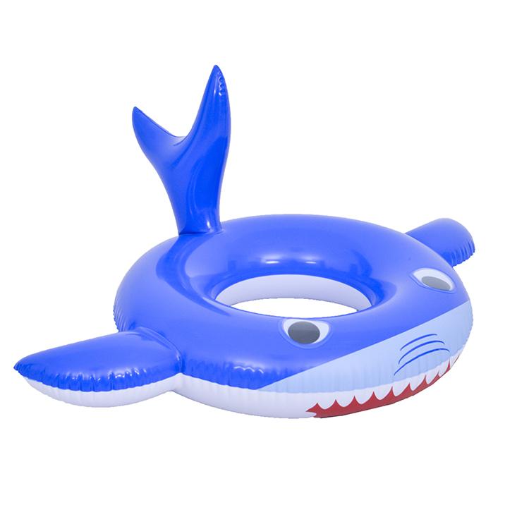Small Size Shark Swim Ring Inflatable Swimming Pool Float for Kids