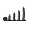 PENGLIN 480-Piece Countersunk Head Self-Tapping Screw Set, M3 3mm, Cross Recess, Carbon Steel, 7 Types, Black, with Storage Case