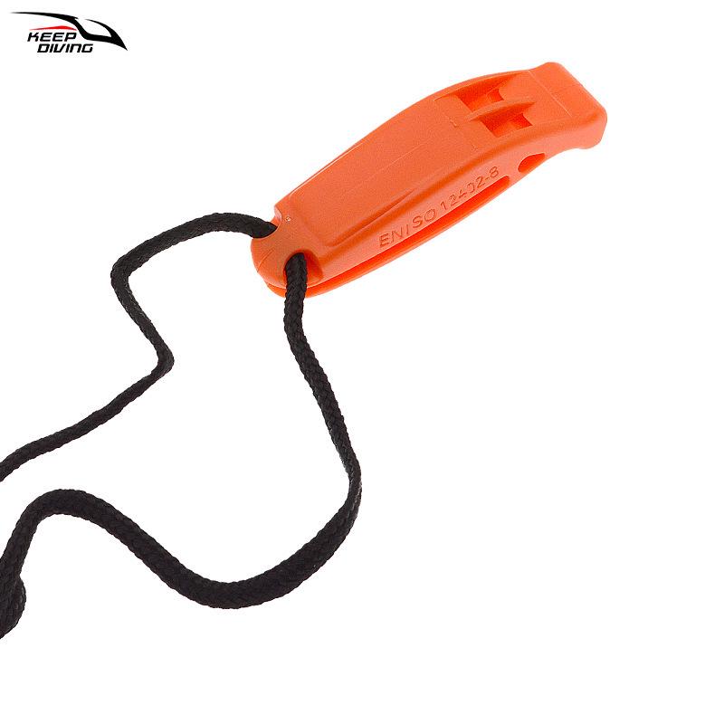 Dual-Frequency Survival Whistle with Anti-lost Lanyard for Water Sports and Emergency Use
