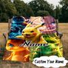 Coperta da collezione Pika Ball con nome personalizzato Coperta ideale per il letto Perfetta per Viaggi, Campeggio, Soggiorni, Uffici, Divani, Regalo di Natale per Fan