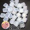 Transparent Plastic Mini Square Storage Box Covers Small Case for Pill Jewelry Earrings Dustproof Storage Pack Boxes
