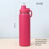 24 Oz Stainless Steel Water Bottle Vacuum Insulated Double Wall Water Bottle Wide Mouth BPA Free Keeps Water Cold for Longer