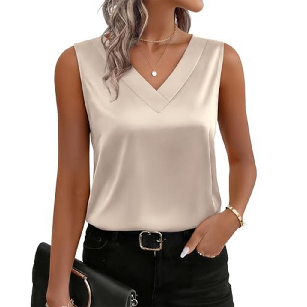 Damen Einfarbig Modisch Business Arbeitshemd Formales T-Shirt Top