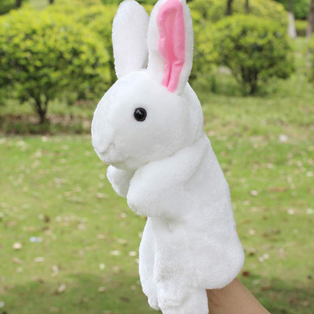 Cute Cartoon Bunny Plush Glove Puppet Rabbit Finger Toys Kids Birthday Gift