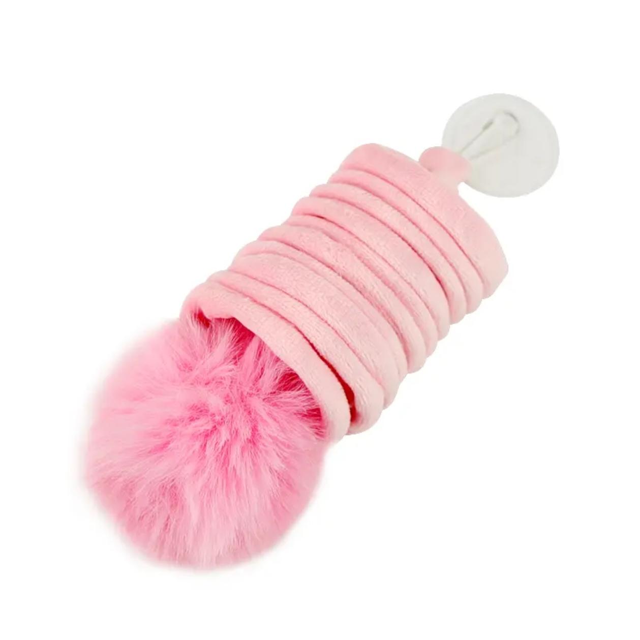 Cat toys self-hi to relieve boredom hanging spring rabbit hairball cat self-hi toy ball cat toy supplies розовый