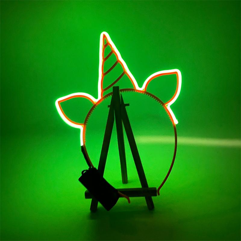LED Cat Ear Headband Wedding Concert Masquerade Festival Party women supplies Mouse headband Cosplay Cat Light Up Headband
