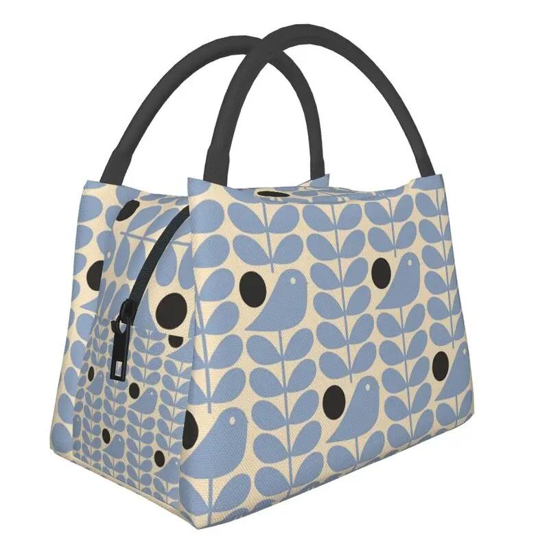 Orla Kiely Cat Insulated Lunch Tote Bag for Women Scandinavian Portable Cooler Thermal Food Lunch Box Office