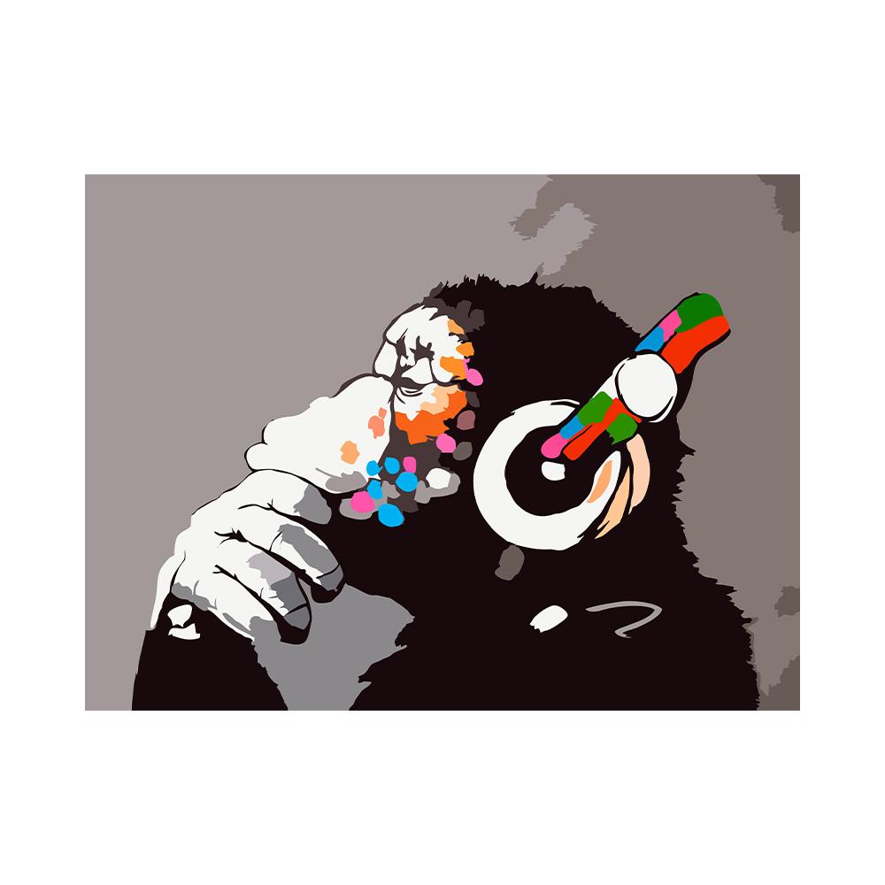 

Граффити Декоративная Картина на Холсте Следуй за Своими Мечтами Обезьяна Арт Постеры Принты Декор Стен Комнаты 20x30cm