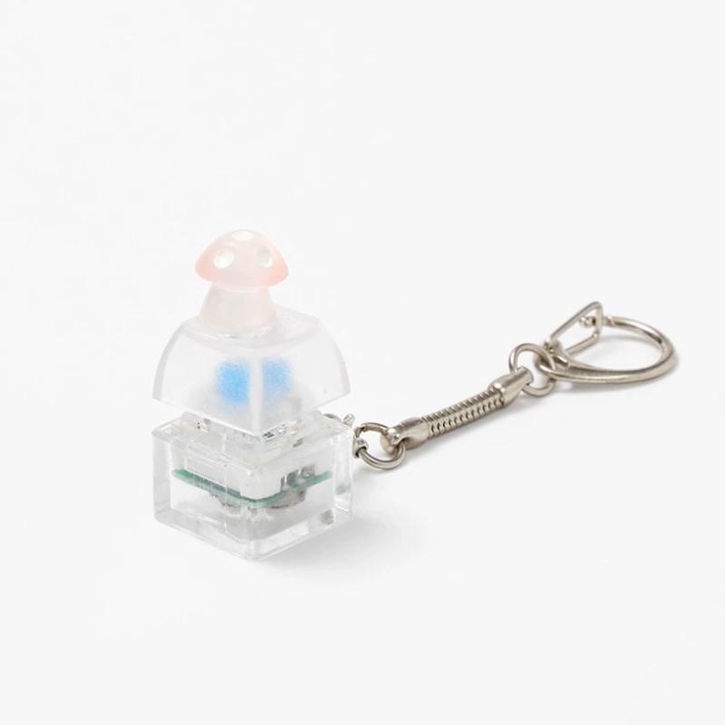 Animal Keyboard Fidget Keychain Finger Button Clicker Decompression Toy With Colorful Lights