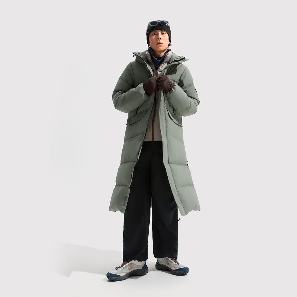Li-Ning Hot Pot Down Jacket Series Water-Resistant Casual Versatile Cold-Resistant Comfortable Solid Color Stand Collar Winter Down Jacket AYMU247-2