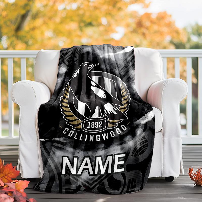 Customizable Football Throw Blanket – Personalized Name, All-Season Cozy Snug Blanket, Machine Washable, Personalized Blanket