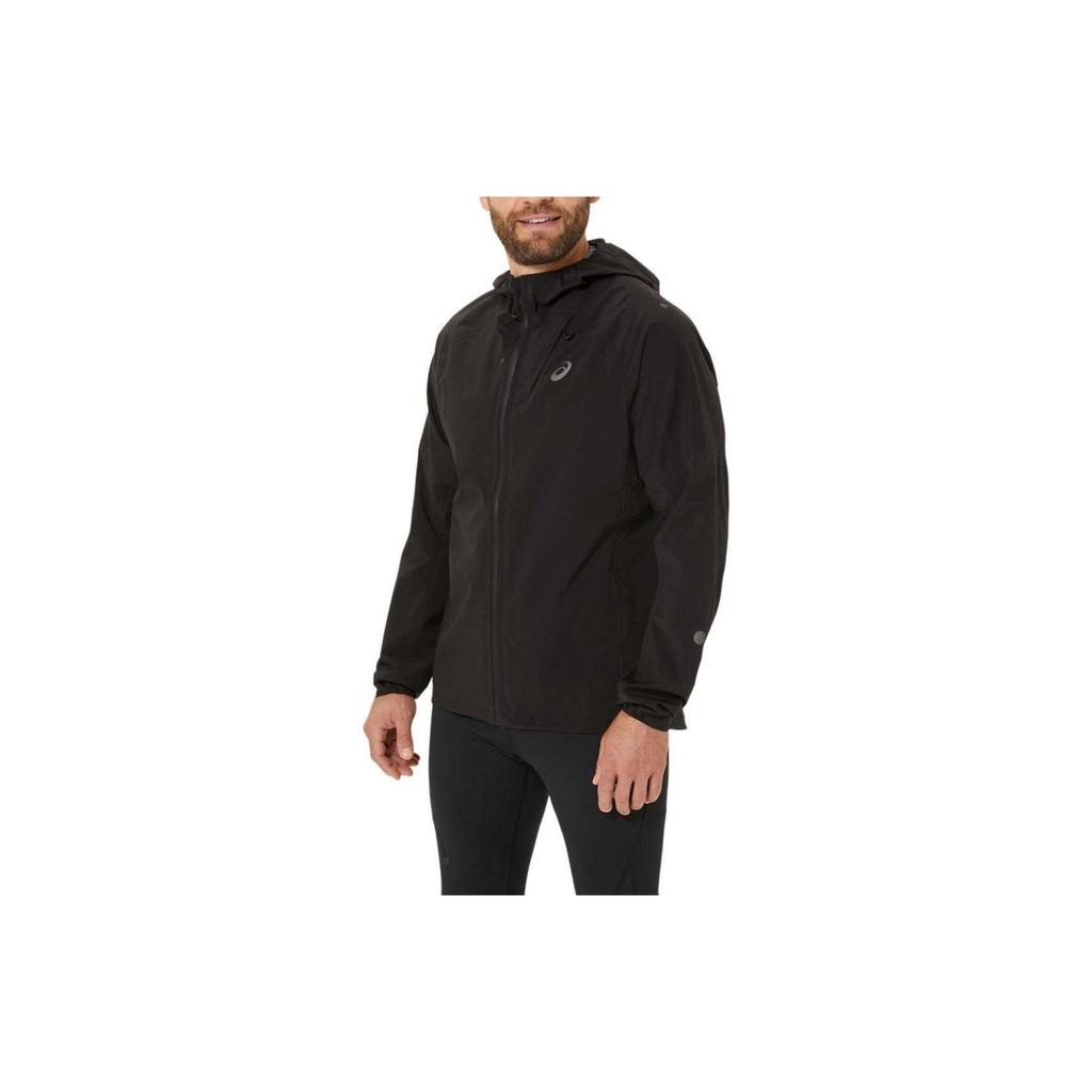 Asics Giacca Uomo Metarun Impermeabile Traspirante con Cappuccio Manica Lunga Giacca Nera 2011D121-001
