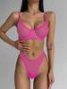 Seductive Polka Dot Half Cup Thong with Sheer Design 