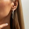Elegant Long Fringe Ear Clips with Clip On Feature Pendant Earrings Suitable for Easy Wear Versatile Fashion Accessory