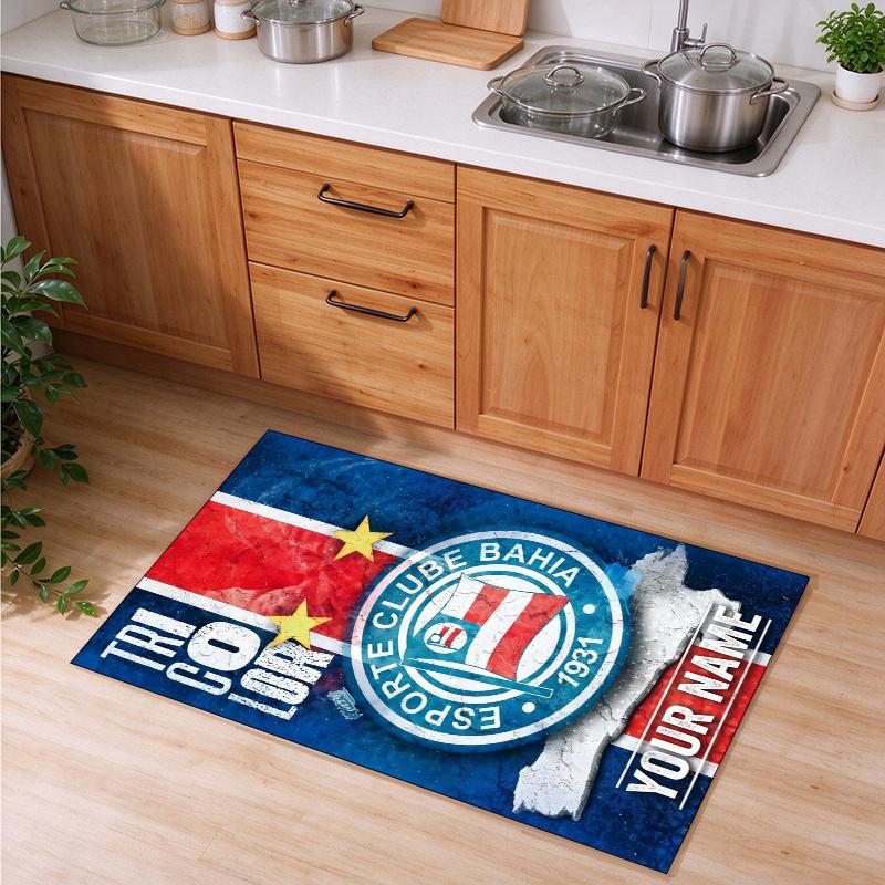 Esporte Clube Bahia Customizable name kitchen floor mat easy to clean and wipe down Suitable for kitchens living rooms and entryways—a perfec