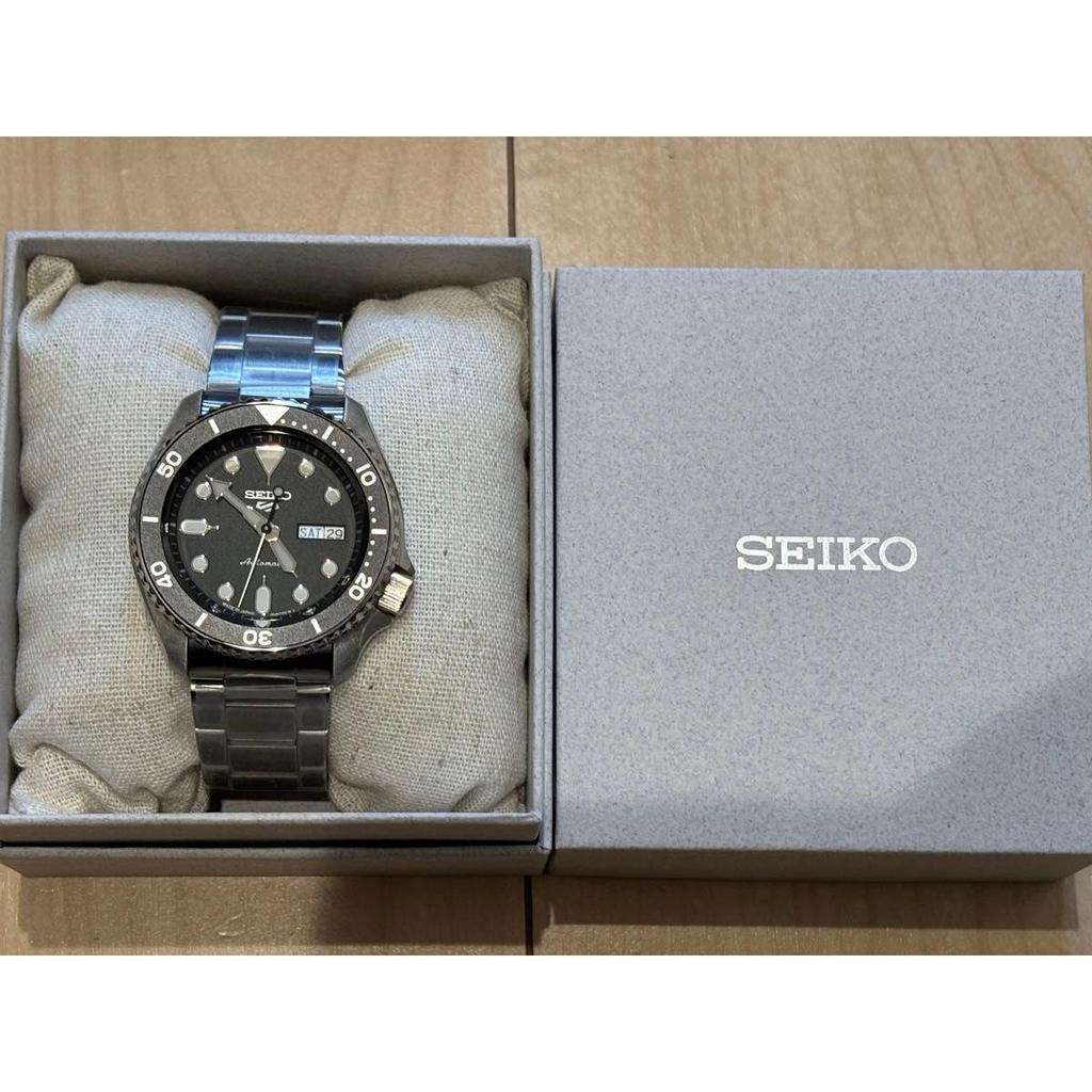 Used Seiko Watch Five Sports SBSA005 Black New Genuine SEIKO 5 SPORTS Automatic