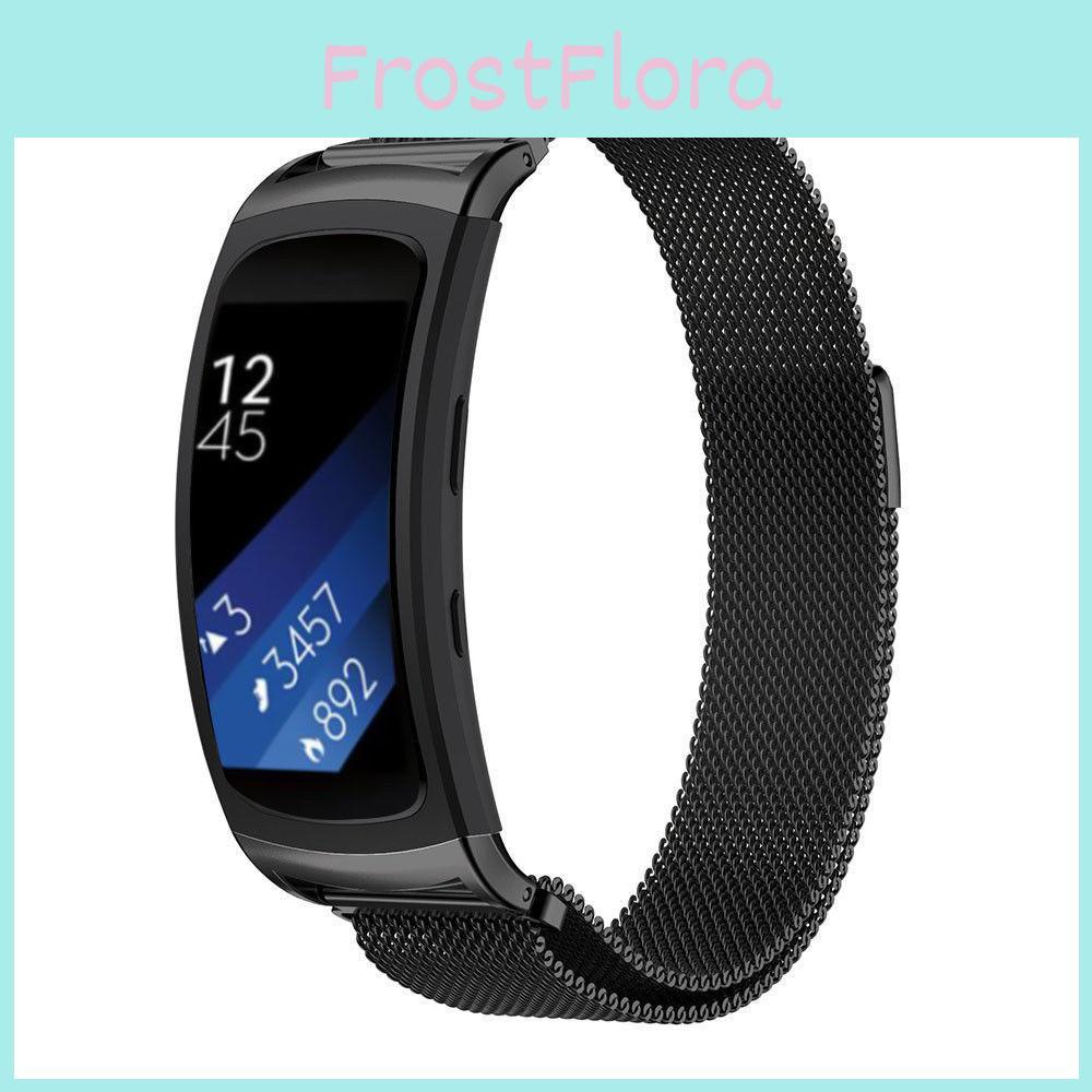 Gear Fit2 Sm R360 Magnetic Clasp Stainless Steel Mesh Band For Workout And Daily Wear