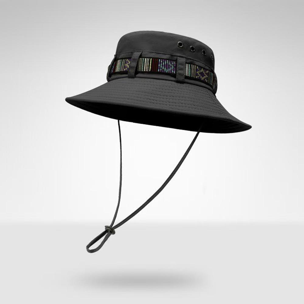 Summer Men Bucket Hat Outdoor Uv Protection Wide Brim Panama Hunting Hiking Hat Adjustable Mesh Fisherman Hat Women Beach Cap