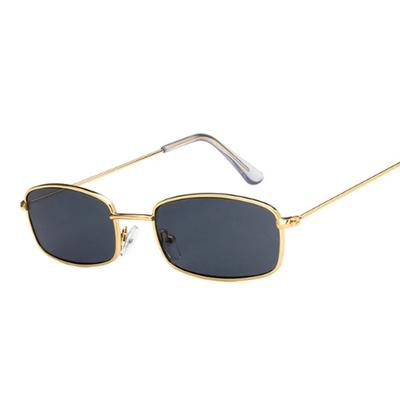 Metalowe Kwadratowe Okulary Przeciwsłoneczne Kobieta Retro Marka Podróżne Małe Prostokątne Okulary Przeciwsłoneczne Mężczyzna Czarne Żółte Czerwone Lustrzane Vintage