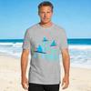 Jaws Da Dum Da Dum Blue Shark Fins Design T Shirt Summer Popular Tshirts 100 Cotton O Neck Plus Size 5xl Tees Short Sleeve