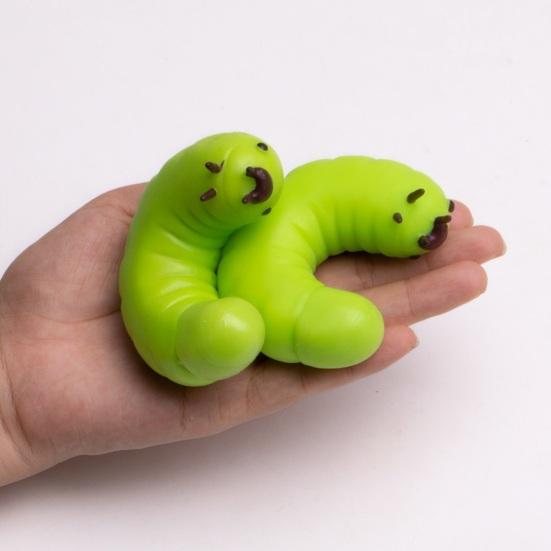 Simulated Caterpillar Squeeze Toy Slow Rising Anti-Anxiety Worm Fidget Toy Soft Stretchy Decompression Sensory Toy
