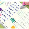 Reusable Handwriting Practice Book Copybook for Kids Reusable Writing Practice Notebook with Fading Ink Pen Grip Helper Spiral Binding for 3-8 Years O