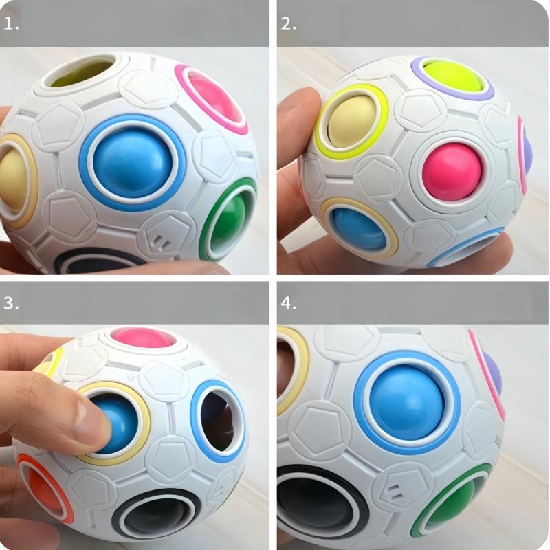 Kids Antistress Cube Magic Fidget Toys Puzzle Rainbow Balls Children Educational Toy Reliever Stress Anxiety Christmas Gift