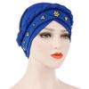 Women Hair Care Islamic Jersey Head Scarf Milk Silk Muslim Hijab Beads Braid Wrap Stretch Turban Hat Chemo Cap Head Wrap
