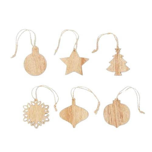 MidOcean Chriset Trehengende ornament (Pakke med 6)