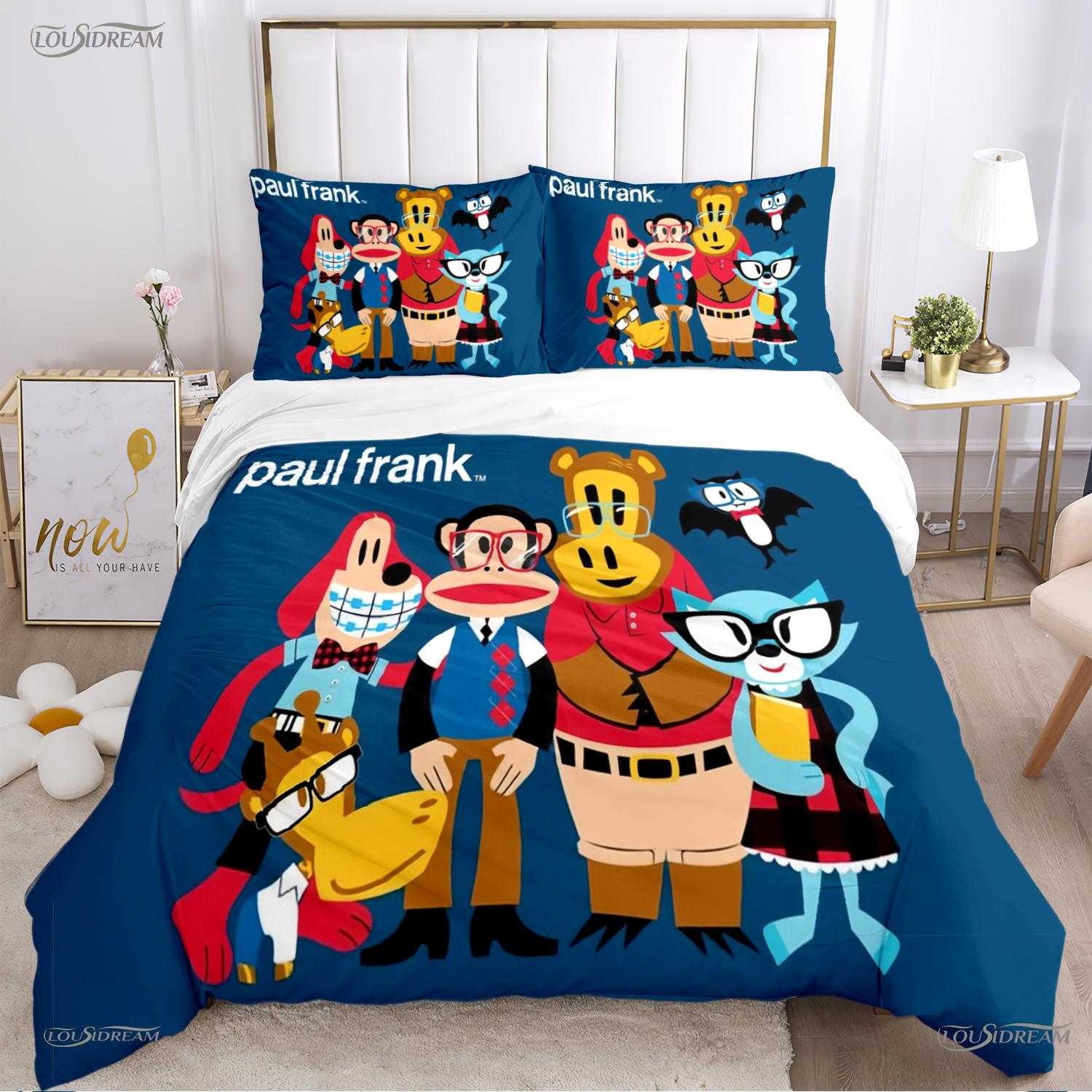 

Cute P-Paul F-Frank Cartoon Anime Duvet Cover Funny Kawaii Bedding Set Soft Quilt Cover And Pillowcases Single/Double/Queen/King EU SK(260*220cm)3pcs