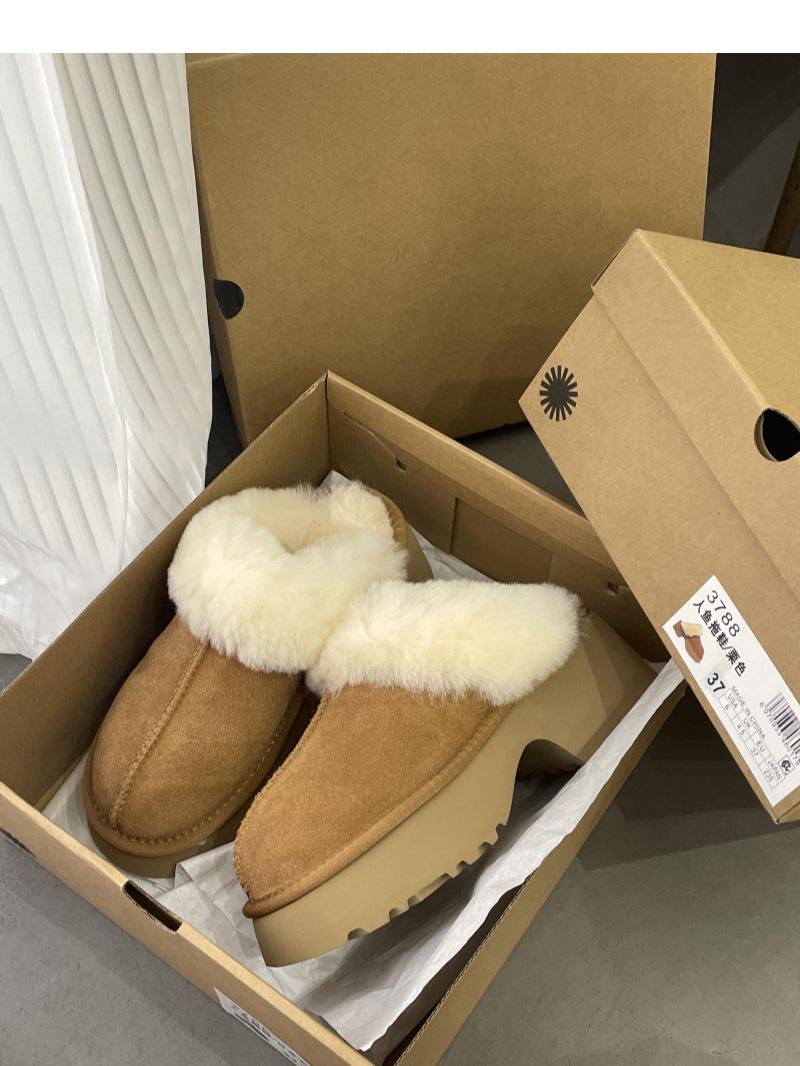 

Женские зимние ботинки на толстой подошве с меховой подкладкой для зимы 2024 года — мягкий бархат и закрытый носок 37 каштановый