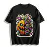 Halloween Cthulhu Style Pumpkin Monster Print Trendy Casual Top Pure Cotton T-shirt