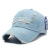 Letter New York Broken Hole Baseball Cap Washed Cotton Adjustable Embroidery Baseball Cap Sunscreen Hats For Man Women Fashion