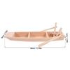 ARTIBETTER Wooden Fishing Boat Model Miniature Boat 12 Inch Small Wooden Ship Handcrafted Craftsmanship Home Office Desk Decor
