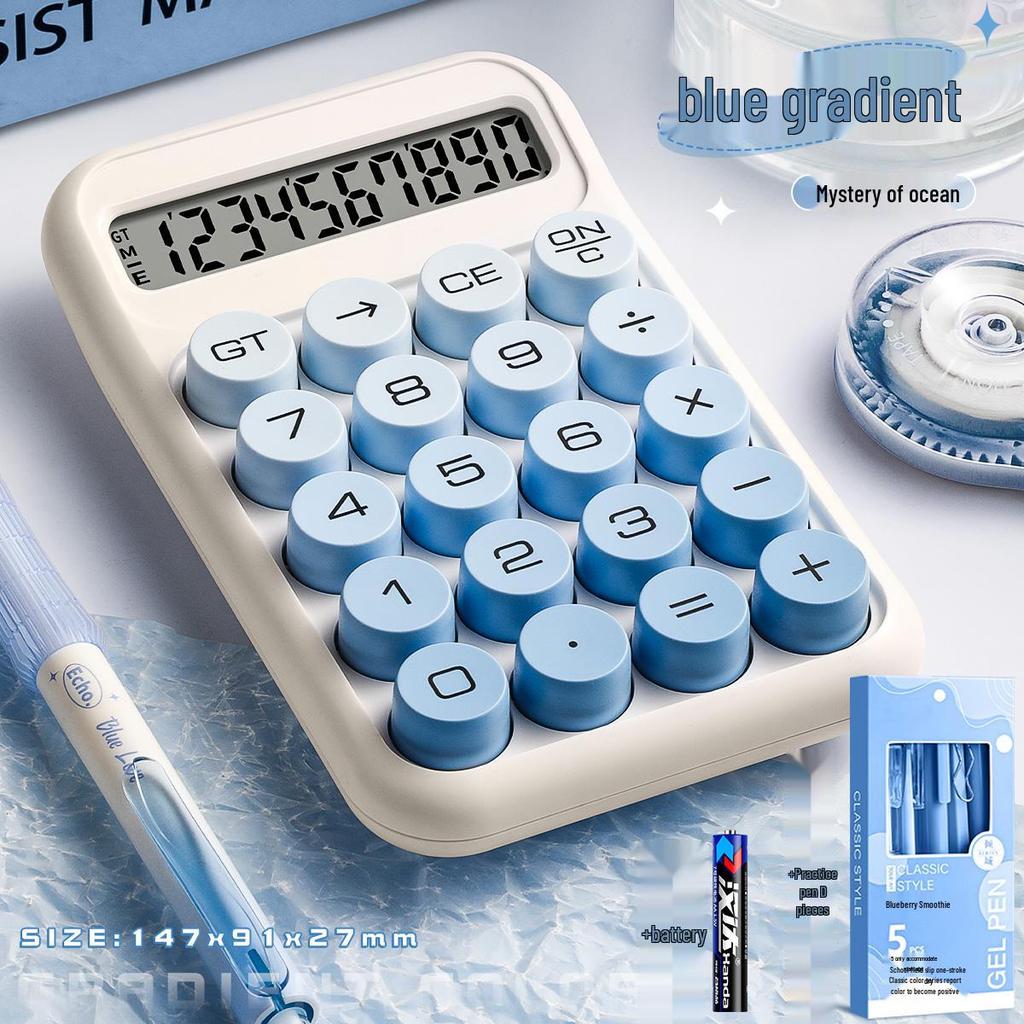 Gradient Goddess Multifunctional Office & Exam Calculator with Flexible Keyboard