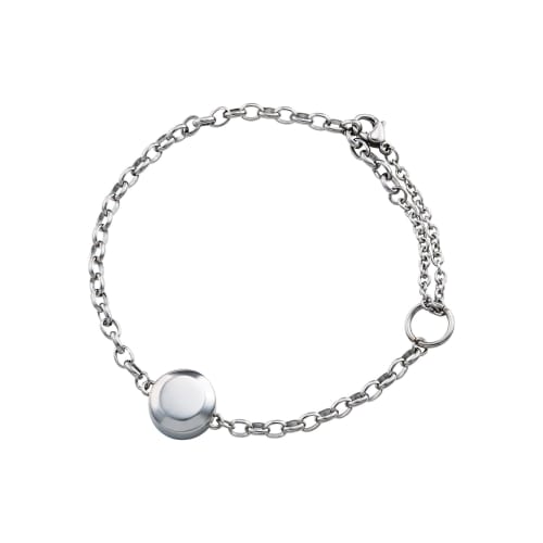 White Clover Cremation Bracelet, Fits 15cm - 24.5cm, Perfect for Keeping Ashes, Divided Ashes, or Interment, Hypoallergenic, Surgical Stainless Steel