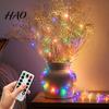 Outdoor Copper Wire Lights Fairy with Remote, 8 Modes 10-Level Dimming Timer, Waterproof Decorative Wedding Party Battery Operated String for