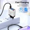 Colorful 4-USB 3A Travel Charger for Mobile Phones, Tablets - EU, US, UK Adapters