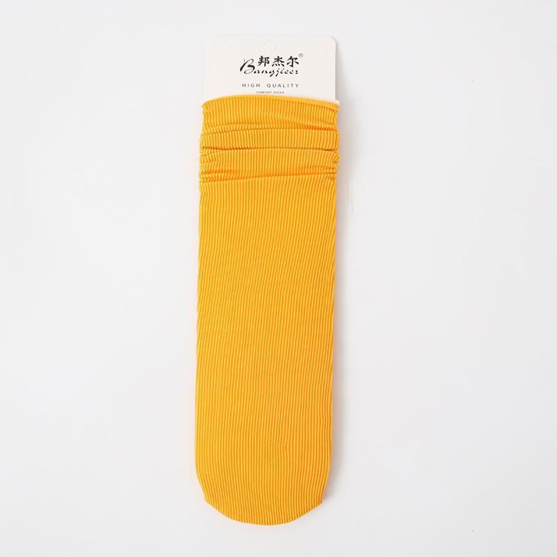 Women's Mid-Calf Ice Socks: Non-Slip, Japanese Style, Pure White for Summer, Spring, and Autumn. Trendy Street Style Over-the-Knee Design.