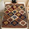 1Pc Cultural Puzzle Print Flannel Blanket High Quality Warm Comfortable Cover for All Seasons Perfect for Gifts Home Decor