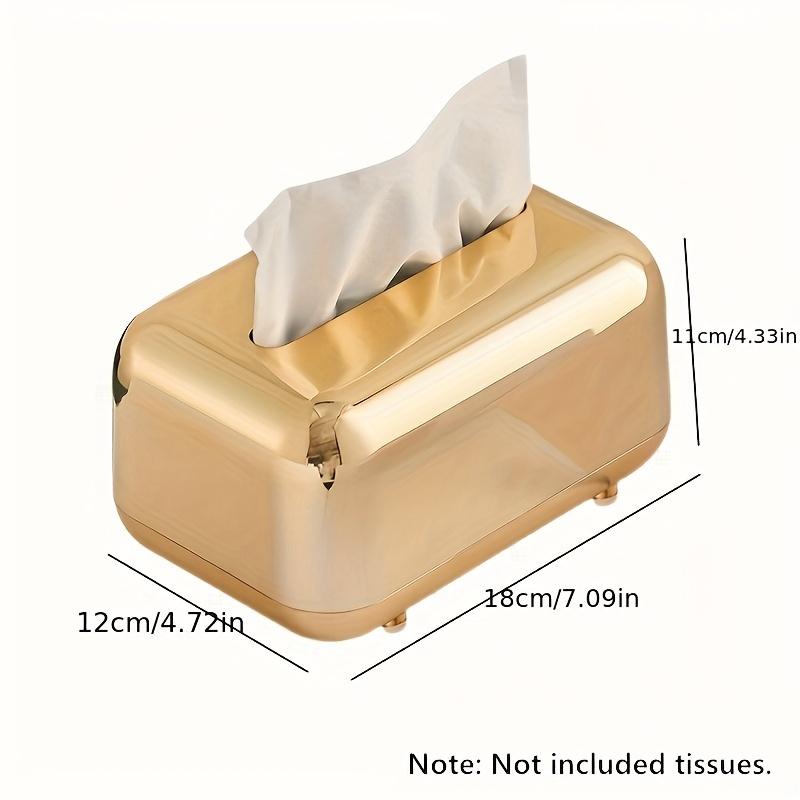 1pc Vintage Bread Shape Tissue Box Holder ABS All-in-One Bathroom Accessory Electroplated Luxury Organizer Storage Solution