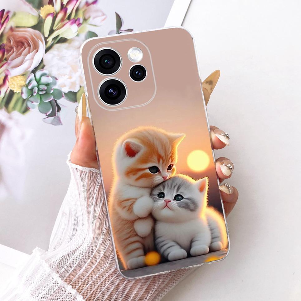 For Oppo Reno15 F Phone Case On Reno 15 15F Casing Cool Dragon Lion Tiger Cartoon Printed Back Cover Clear Soft Silicone Capa