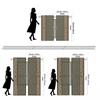 Piece Set High Definition Digital Printed Curtainoriental Style Green Patterned Border Curtainhome Decoration Curtain Polyester